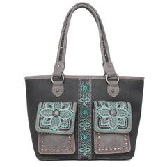 MW1072G-8317 Montana West Floral Embroidered Collection Concealed Carry Tote