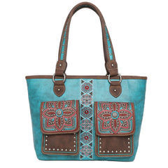 MW1072G-8317 Montana West Floral Embroidered Collection Concealed Carry Tote