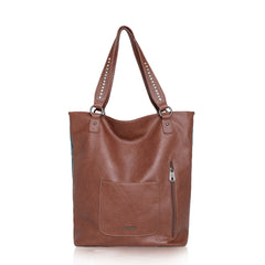 MW1073G-8113 Montana West Aztec Collection Concealed Carry Oversized Tote - Brown