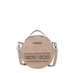 MW1074-118 Montana West Embroidered Aztec Collection Crossbody Circle Bag