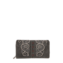 MW1076-W010 Montana West Floral Embroidered Collection Wallet