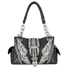 MW1079G-8085 Montana West Buckle Collection Concealed Carry Satchel