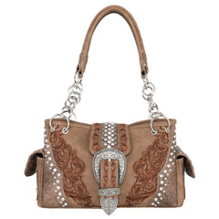 MW1079G-8085 Montana West Buckle Collection Concealed Carry Satchel