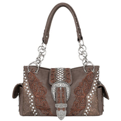 MW1079G-8085 Montana West Buckle Collection Concealed Carry Satchel