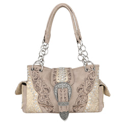 MW1079G-8085 Montana West Buckle Collection Concealed Carry Satchel