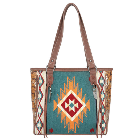 MW1106G-8317 Montana West Aztec Tapestry Concealed Carry Tote