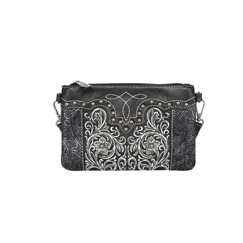 MW1099-181 Montana West Floral Embroidered Collections Clutch/Crossbody