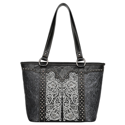 MW1099G-8317 Montana West Floral Embroidered Collections Concealed Carry Tote