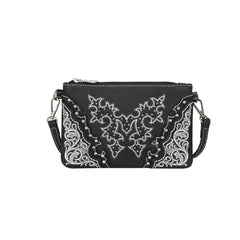 MW1110-181 Montana West Boot Scroll Embroidered Collection Clutch/Crossbody