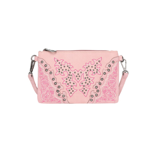 MW1110-181 Montana West Boot Scroll Embroidered Collection Clutch/Crossbody