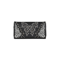 MW1110-W002 Montana West Boot Scroll Embroidered Collection Wallet