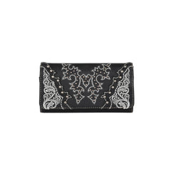MW1110-W002 Montana West Boot Scroll Embroidered Collection Wallet