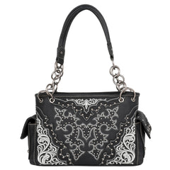 MW1110G-8085 Montana West Boot Scroll Embroidered Collection Concealed Carry Satchel