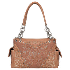 MW1110G-8085 Montana West Boot Scroll Embroidered Collection Concealed Carry Satchel