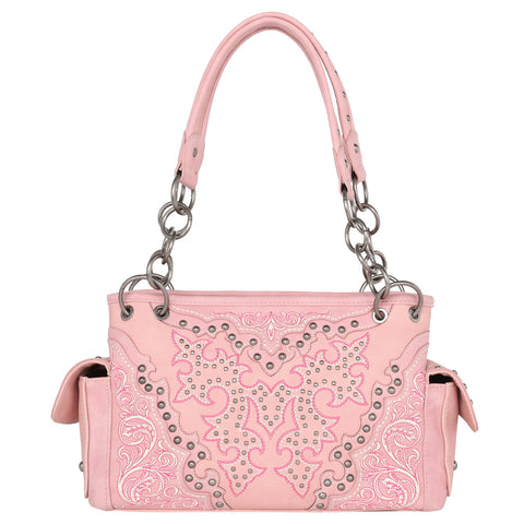 MW1110G-8085 Montana West Boot Scroll Embroidered Collection Concealed Carry Satchel