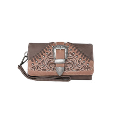 MW1111-W018 Montana West Floral Embroidered Buckle Collection Wallet