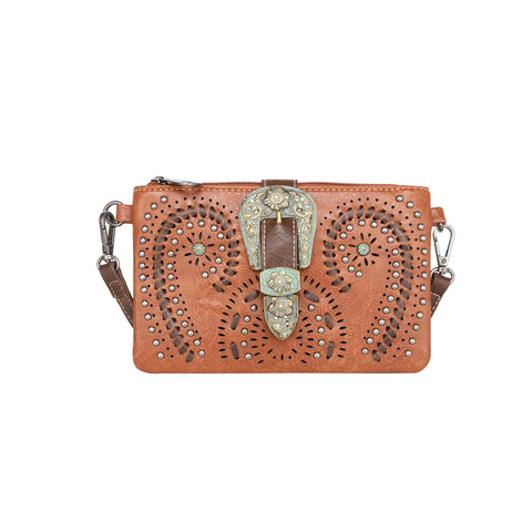 MW1116-181 Montana West Buckle Collection Clutch/Crossbody