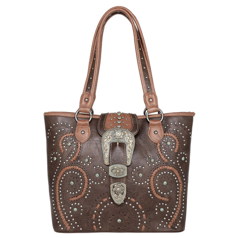 MW1116G-8317 Montana West Buckle Collection Concealed Carry Tote