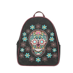 MW1121-9110 Montana West Sugar Skull Collection Backpack