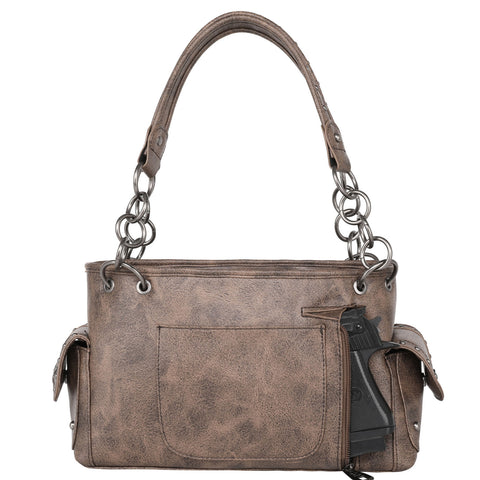 MW1124G-8085 Montana West Whipstitch Collection Concealed Carry Satchel