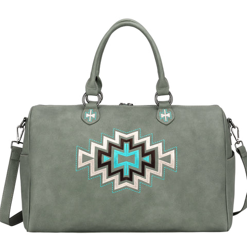 MW1125-5110 Montana West Aztec Collection Weekender Bag