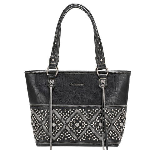 MW1127G-8317 Montana West Studs Collection Concealed Carry Tote