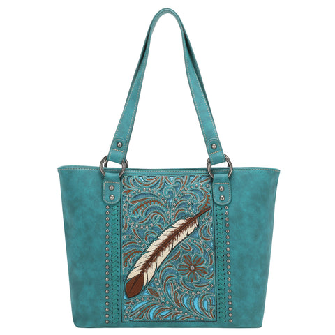 MW1133G-8317 Montana West Embroidered Collection Concealed Carry Tote