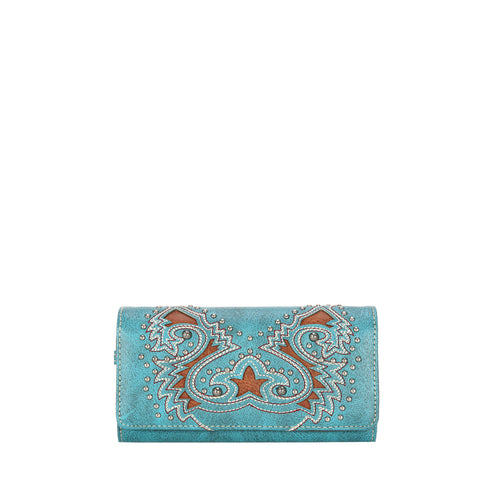 MW1137-W002 Montana West Boot Scroll Collection Wallet