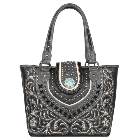 MW1138G-8317 Montana West Concho Collection Concealed Carry Tote