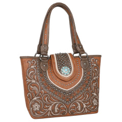 MW1138G-8317 Montana West Concho Collection Concealed Carry Tote