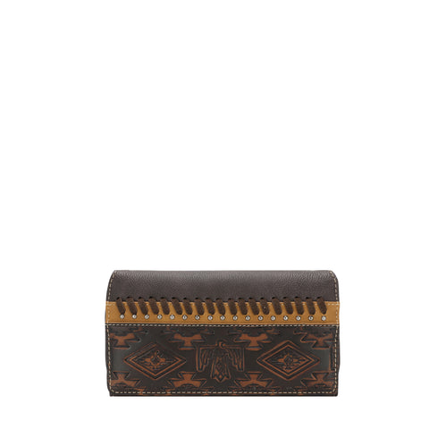 MW1139-W010 Montana West Aztec Tooled Collection Wallet