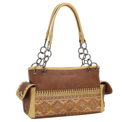MW1139G-8085 Montana West Aztec Tooled Collection Concealed Carry Satchel