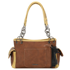 MW1139G-8085 Montana West Aztec Tooled Collection Concealed Carry Satchel