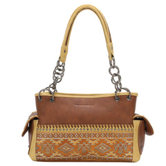 MW1139G-8085 Montana West Aztec Tooled Collection Concealed Carry Satchel