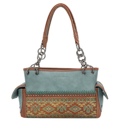 MW1139G-8085 Montana West Aztec Tooled Collection Concealed Carry Satchel