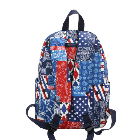 MW1141-9110B  Montana West Stars Stripes Floral Print Backpack