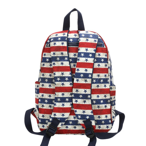 MW1141-9110C Montana West Stars & Stripes Print  Backpack