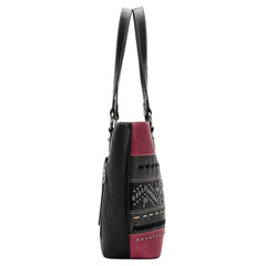MW1150G-8317 Montana West Whipstitch Collection Concealed Carry Tote - Green