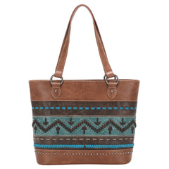 MW1150G-8317 Montana West Whipstitch Collection Concealed Carry Tote - Brown