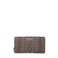 MW1153-W010 Montana West Aztec Embossed  Collection Wallet