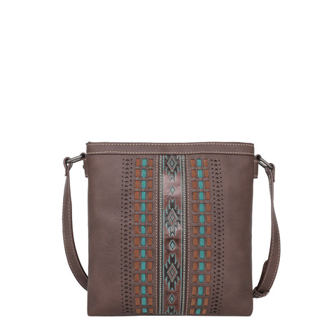 MW1153G-9360 Montana West Aztec Embossed  Collection Crossbody Bag