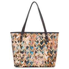 MW1166-8112 Montana West Camouflage Aztec Canvas Tote Bag