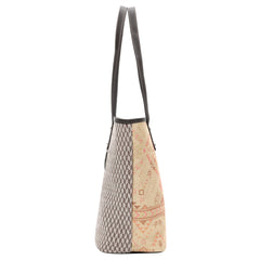MW1170-8112 Montana West Aztec Leopard Cross Print Canvas Tote Bag