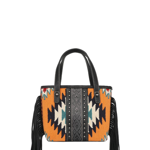 MW1172-923 Montana West Aztec Tapestry Small Tote/Crossbody