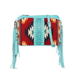 MW1172-924 Montana West Aztec Tapestry Crossbody/Clutch/Wristlet