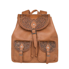 MW1173-9110 Montana West Tooled Collection Backpack - Brown