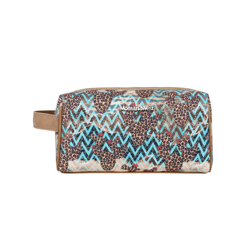 MW1187-190 Montana West Leopard Cactus Multi Purpose/Travel Pouch
