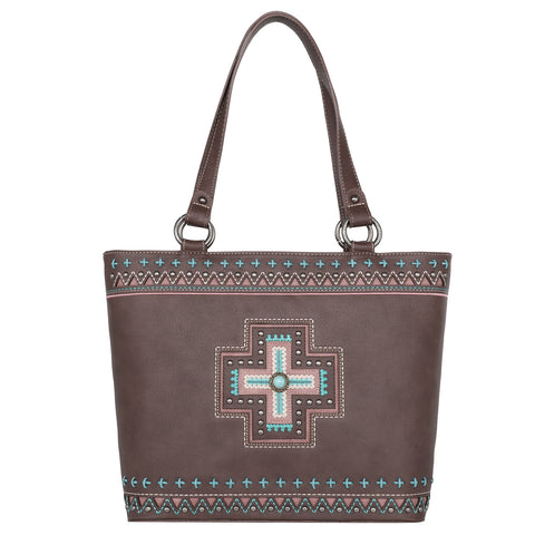 MW1199G-8317 Montana West Concho Collection Concealed Carry Tote