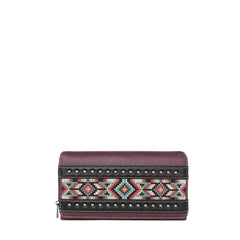 MW1203-W010 Montana West Embroidered Aztec Collection Wallet