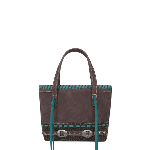 MW1205-923 Montana West Tooled Collection Small Tote/Crossbody
